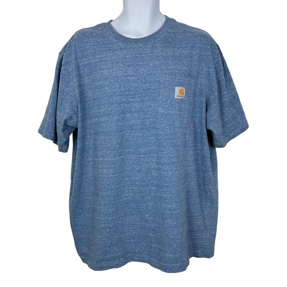 Carhartt Loose Fit Pocket Tee T Shirt Space Dye Blue Size Large